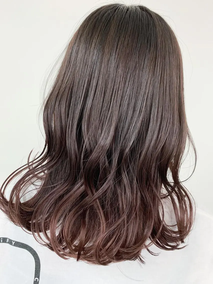 セミロング ヘアカラー トリートメント 🥇近藤 恭輔🥇 Recharme新保のヘアスタイル
