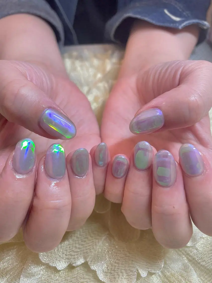 ネイル 氷ネイル・うるうるネイル J terrace Nailのネイルデザイン