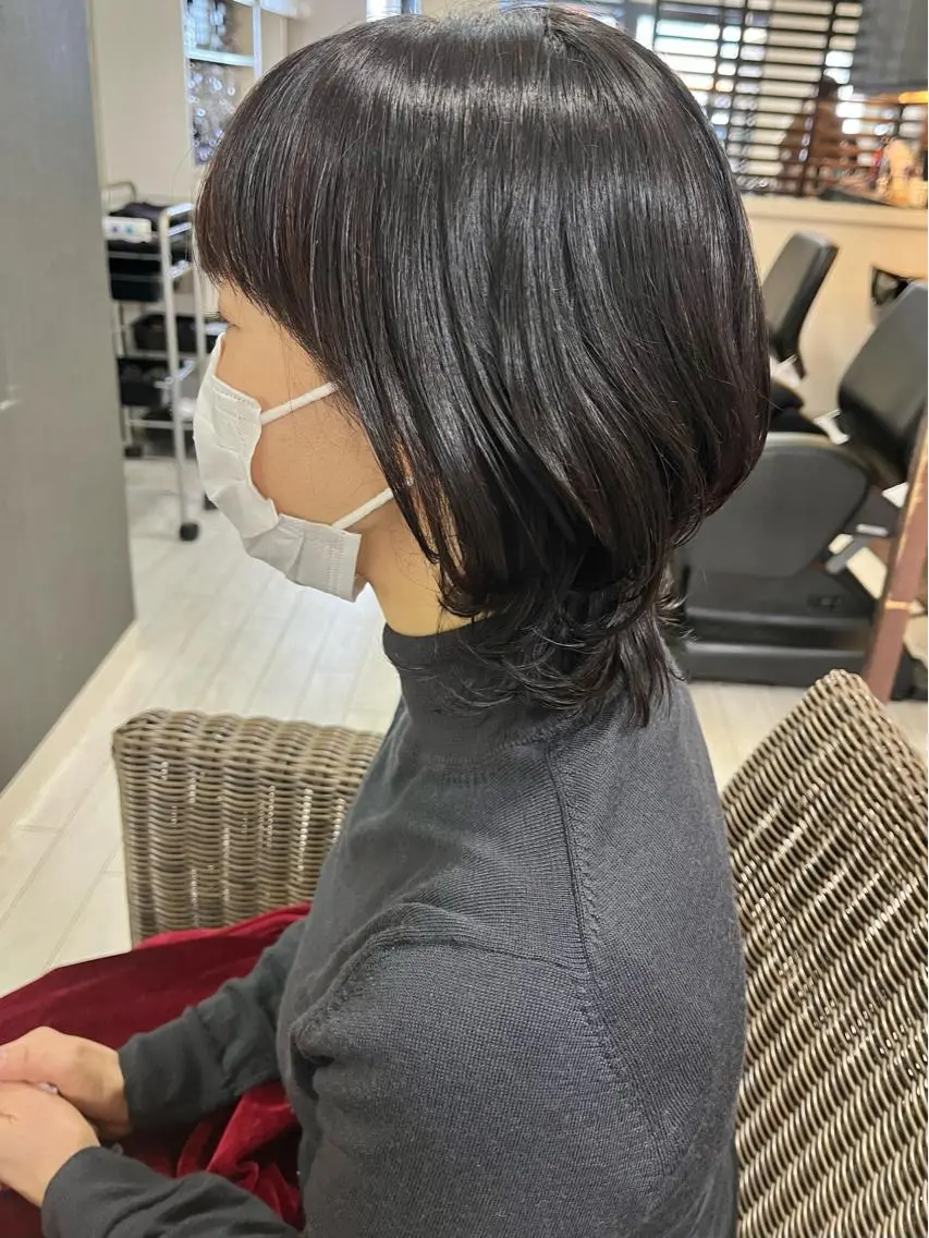 ミディアム くせ毛 ママ美容師 ＊ヒマワリのヘアスタイル