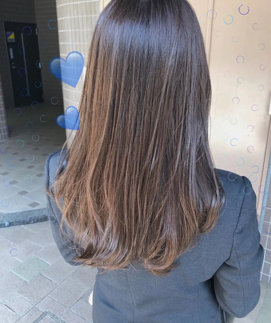 カラー アッシュ 後藤 陽花子のヘアスタイル