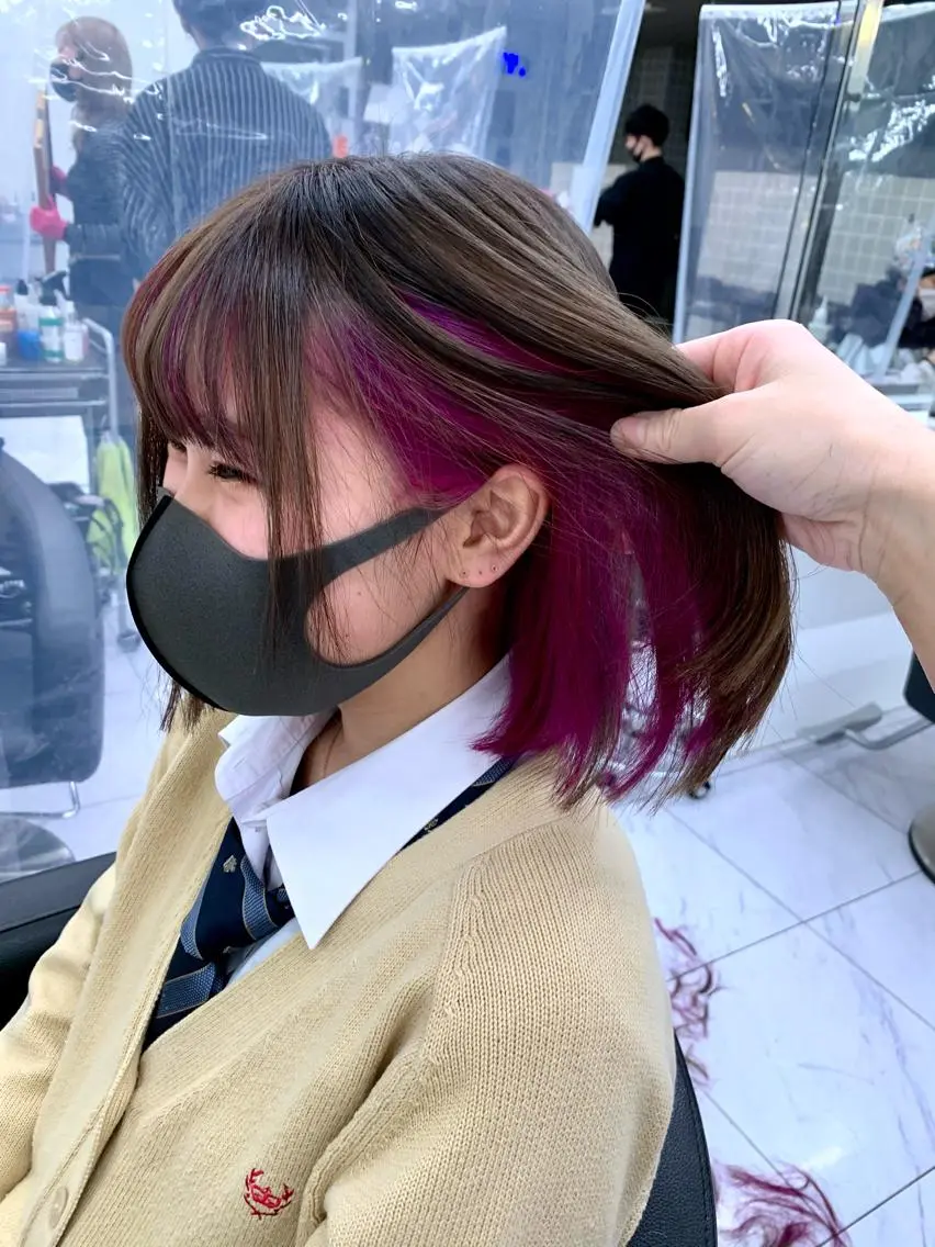 セミロング カラー ヘアアレンジ 🩵 JURI🩵のヘアスタイル