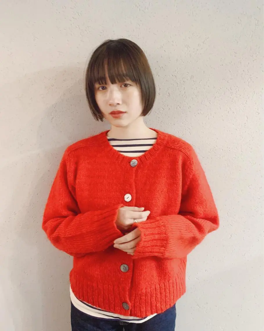 ショート カット ヘアカラー トリートメント ボブパーマコテ巻き風 パーマNo1深江秀平のヘアスタイル