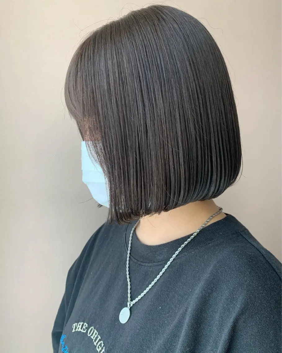 ショート カラー アッシュ ブリーチ ラベンダーカラー ラベンダーアッシュ ブリーチなしカラー hubhair レイヤー/透明感のヘアスタイル