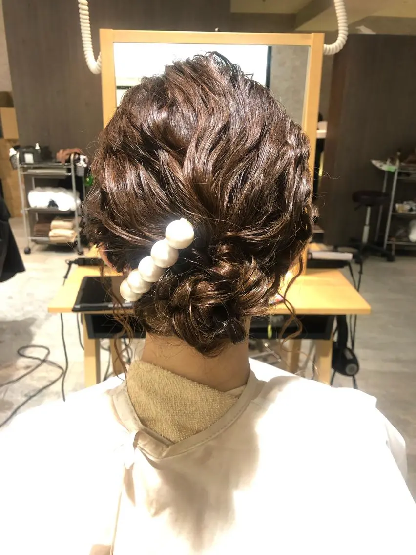 ミディアム 阿部 玲奈のヘアスタイル