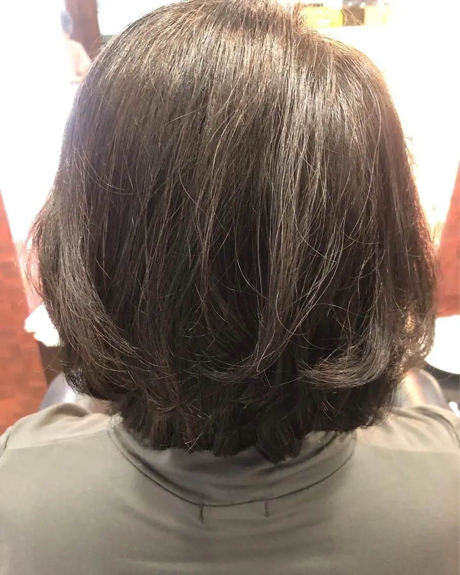 ミディアム パーマ ミディアムパーマ ボブ 織田 英之のヘアスタイル