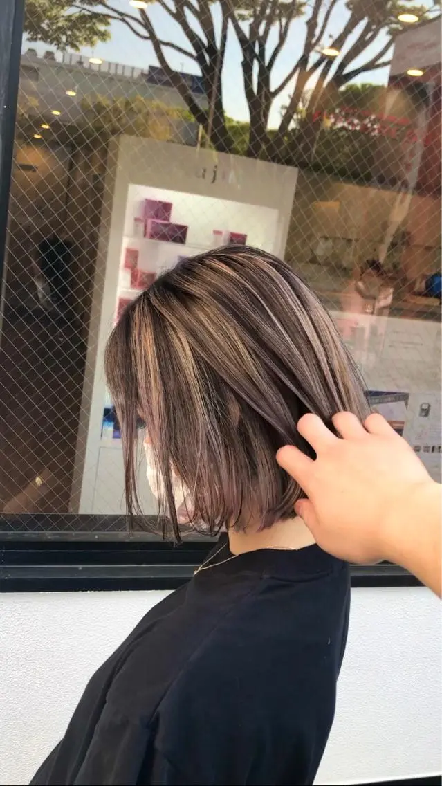 ミディアム カラー ヘアカラー 太白区/白髪ぼかし ハイライト/千葉達人のヘアスタイル