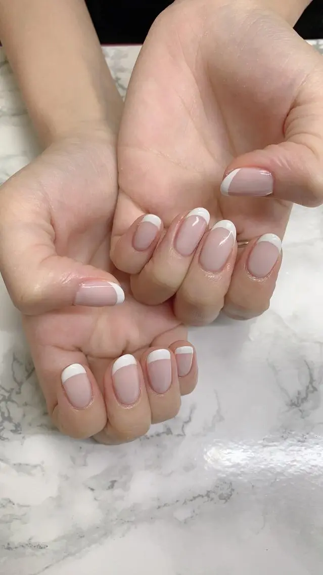 ネイル ハンドネイル はな💎ネイル ワンホン、長さ出しのネイルデザイン