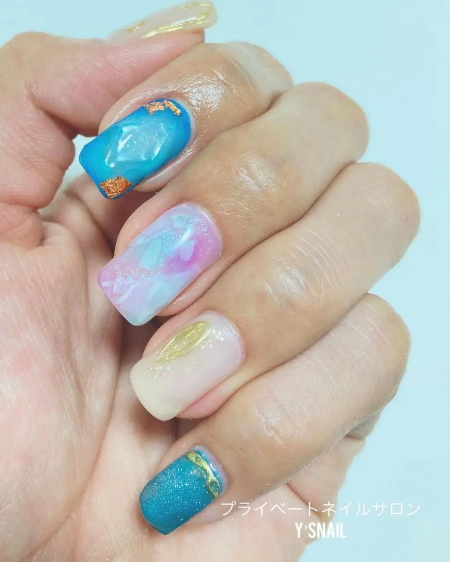 ネイル 手書きが得意🖌️ Y’s  nailのネイルデザイン
