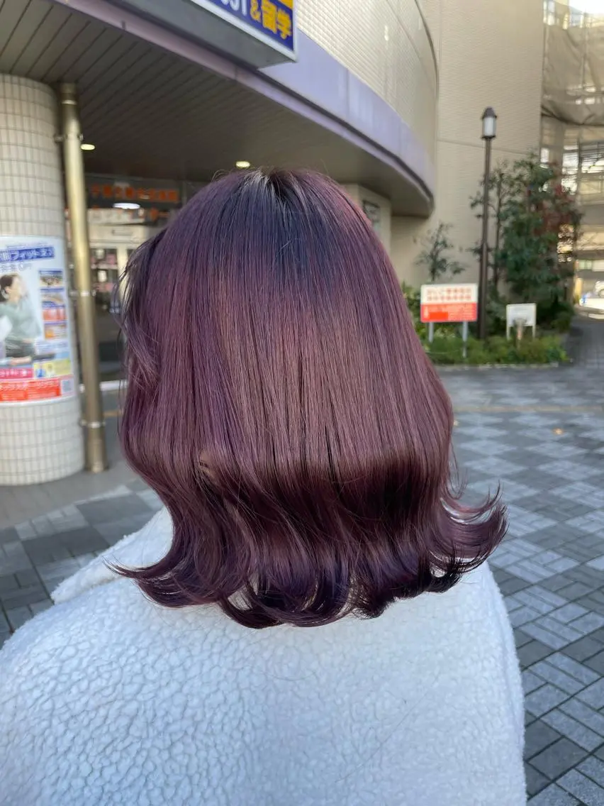 ミディアム カラー ブリーチ ブラウンカラー ブリーチなしカラー ピンクカラー ピンクブラウン 🌸HONOKA🌸 【グレージュ】のヘアスタイル