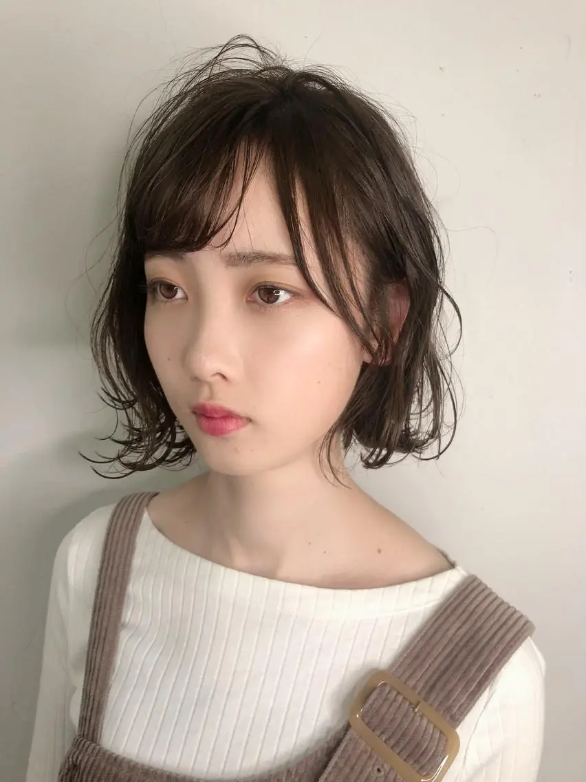 ショート パーマ ボブ 千葉 郁也のヘアスタイル