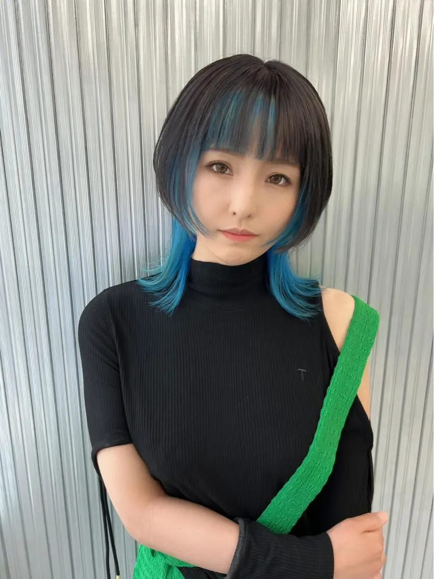 ミディアム ボブ ウルフカット 小倉 浩士のヘアスタイル