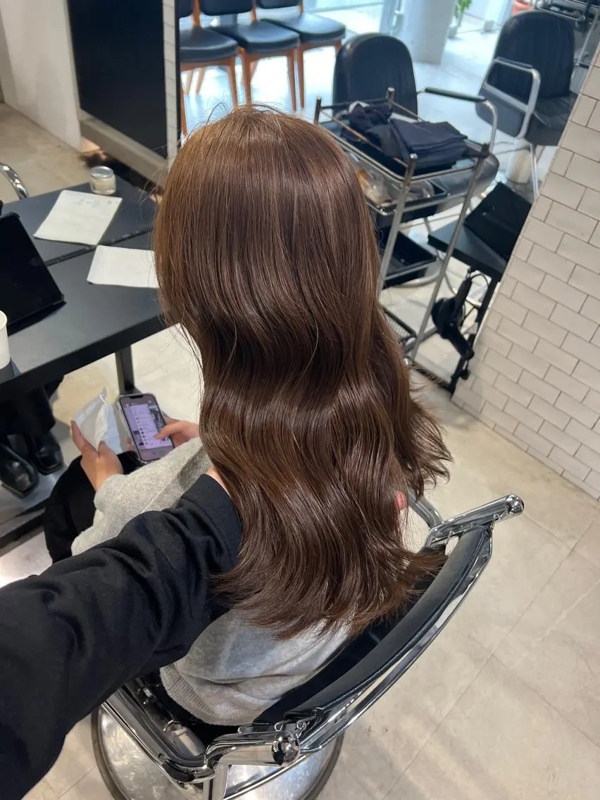ロング カラー カット ヘアカラー トリートメント 赤みゼロ/透明感 カラー🌿KANTAのヘアスタイル