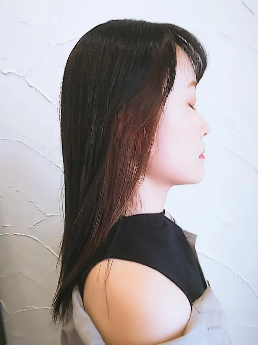 ロング カラー ブリーチ イヤリングカラー ブリーチなしカラー 髪質改善&白髪ぼかし カラー♡店長みやけ♡のヘアスタイル