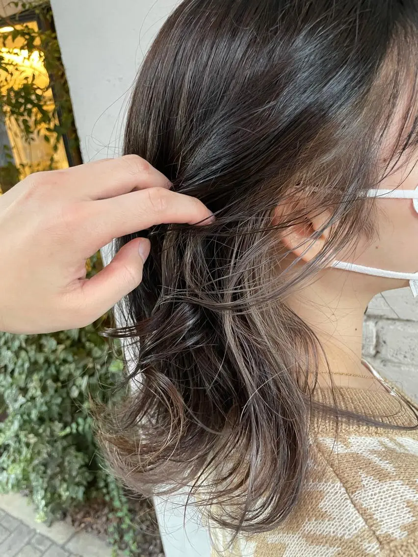 ミディアム カラー 柳内 崚平のヘアスタイル
