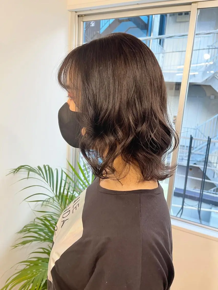 ミディアム カラー パーマ ヘアアレンジ メンズ キッズ ネイル マツエク・マツパ アイブロウ HIROKO / 透明感暖色カラー🎀のヘアスタイル