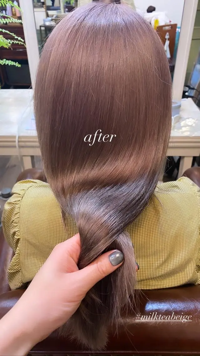 カラー ブリーチ やました もえかのヘアスタイル