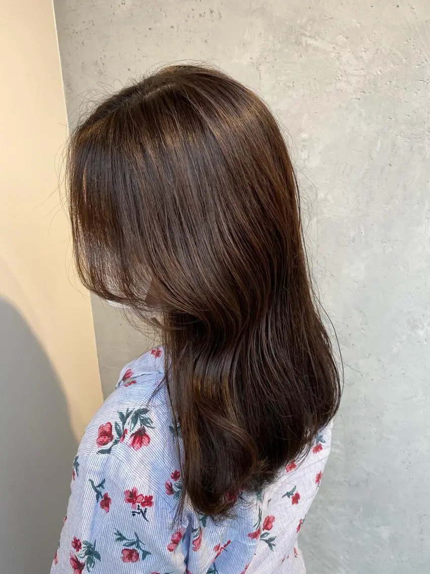 ロング カラー 韓国風ヘア レイヤーカット 【艶髪×韓国風】 毛流れ職人 RYOのヘアスタイル