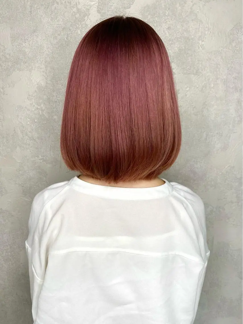 ミディアム カラー アディクシーカラー ベージュカラー 黒髪 ブリーチ ブルーカラー ヘアカラー 成城美容室 YOSHIMURAのヘアスタイル