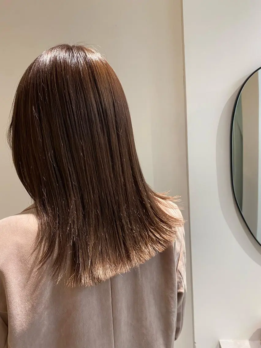 ミディアム カラー カット ヘアカラー トリートメント 似合わせ美髪ヘア✨ 天王寺.阿倍野🌈のヘアスタイル