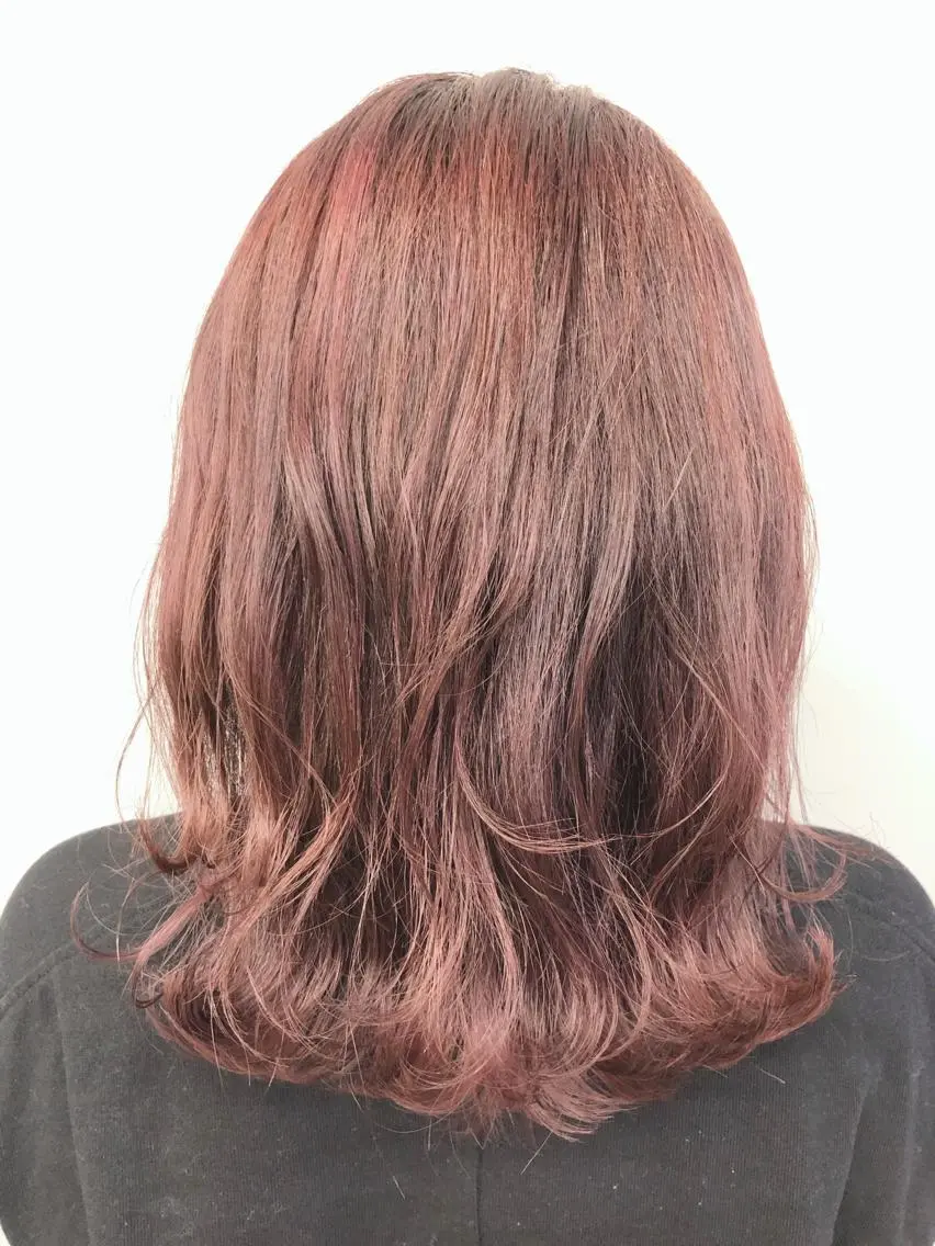 ミディアム カラー ピンクカラー 代表　YUKI ☆のヘアスタイル