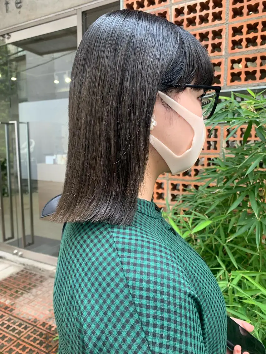 カラー ボブパーマコテ巻き風 パーマNo1深江秀平のヘアスタイル