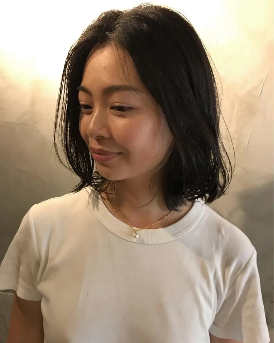 ミディアム カット ayane⭐️ボブ・ ショート・パーマのヘアスタイル