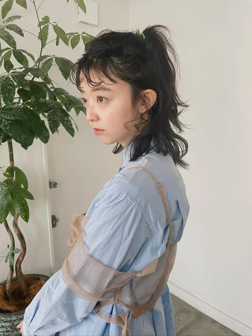 セミロング ヘアアレンジ 藤原 怜央のヘアスタイル