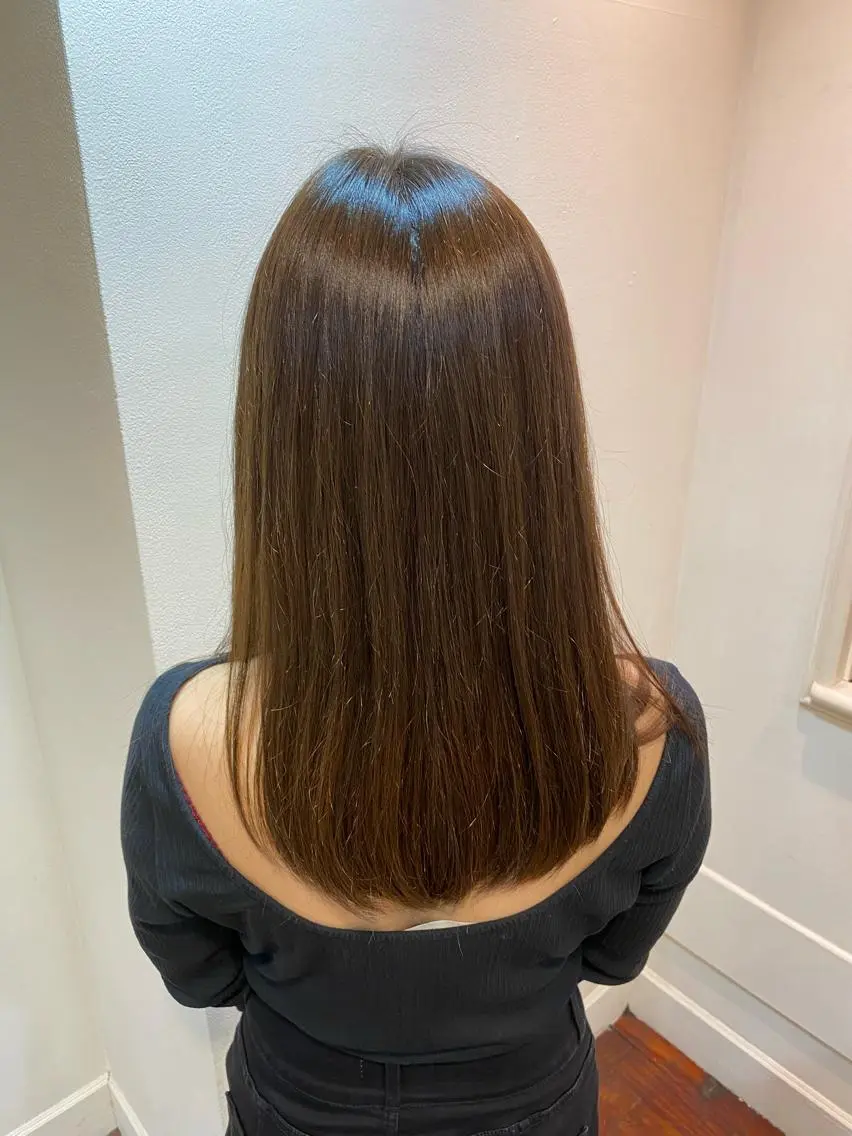 ロング カラー ツヤツヤ縮毛矯正 /美髪カラー 小山のヘアスタイル