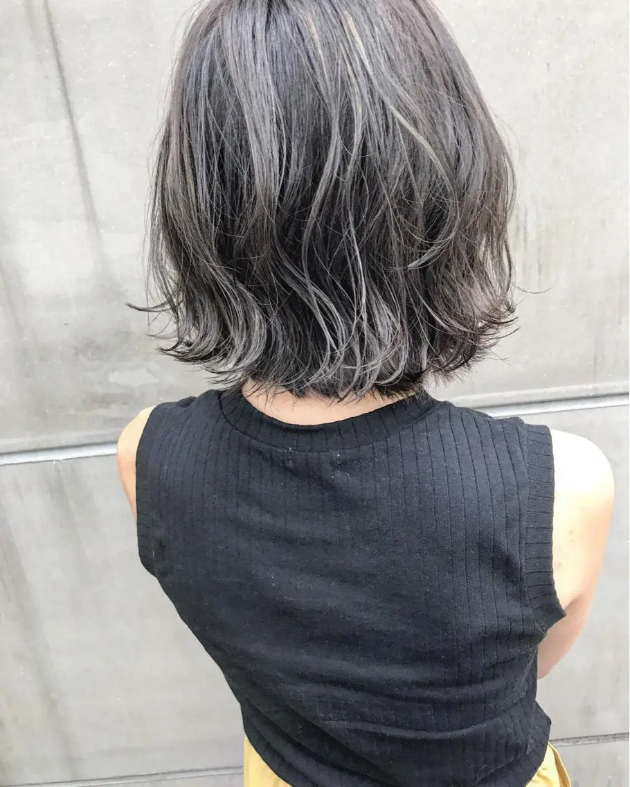ショート カラー バレイヤージュ ブリーチ デザインカラー ハイライトカラー ハイライト 【渋谷で人気】艶髪× 髪質改善/ツヤカラーのヘアスタイル