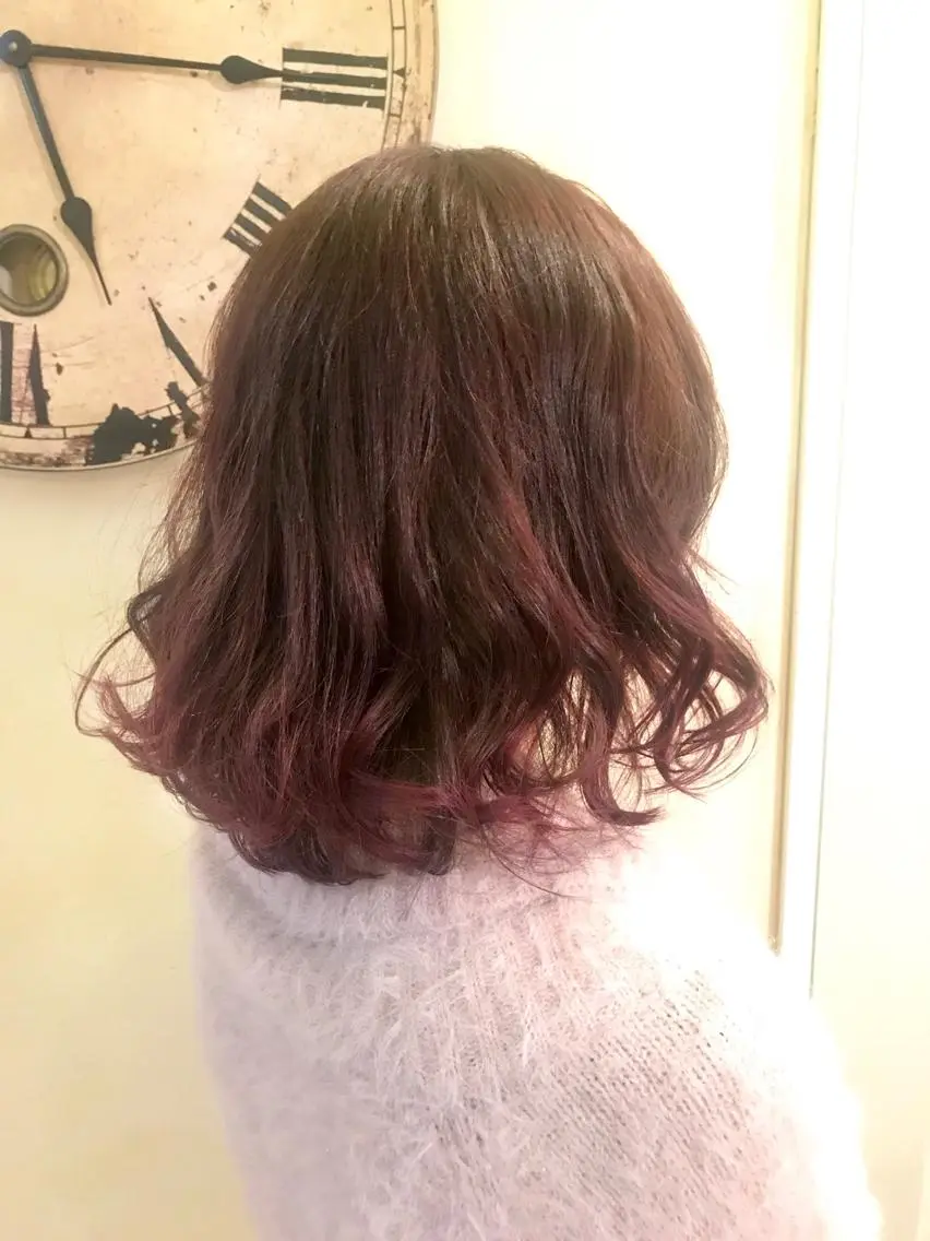 ミディアム カラー 岩谷/ブリーチ 🪽透明感カラーのヘアスタイル