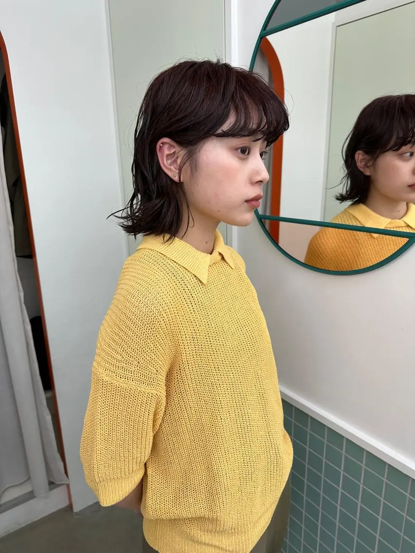 ショート パーマ ボブ ニュアンスパーマ カット ヘアカラー ボブ/レイヤー/ケア パーマ/リュウタのヘアスタイル