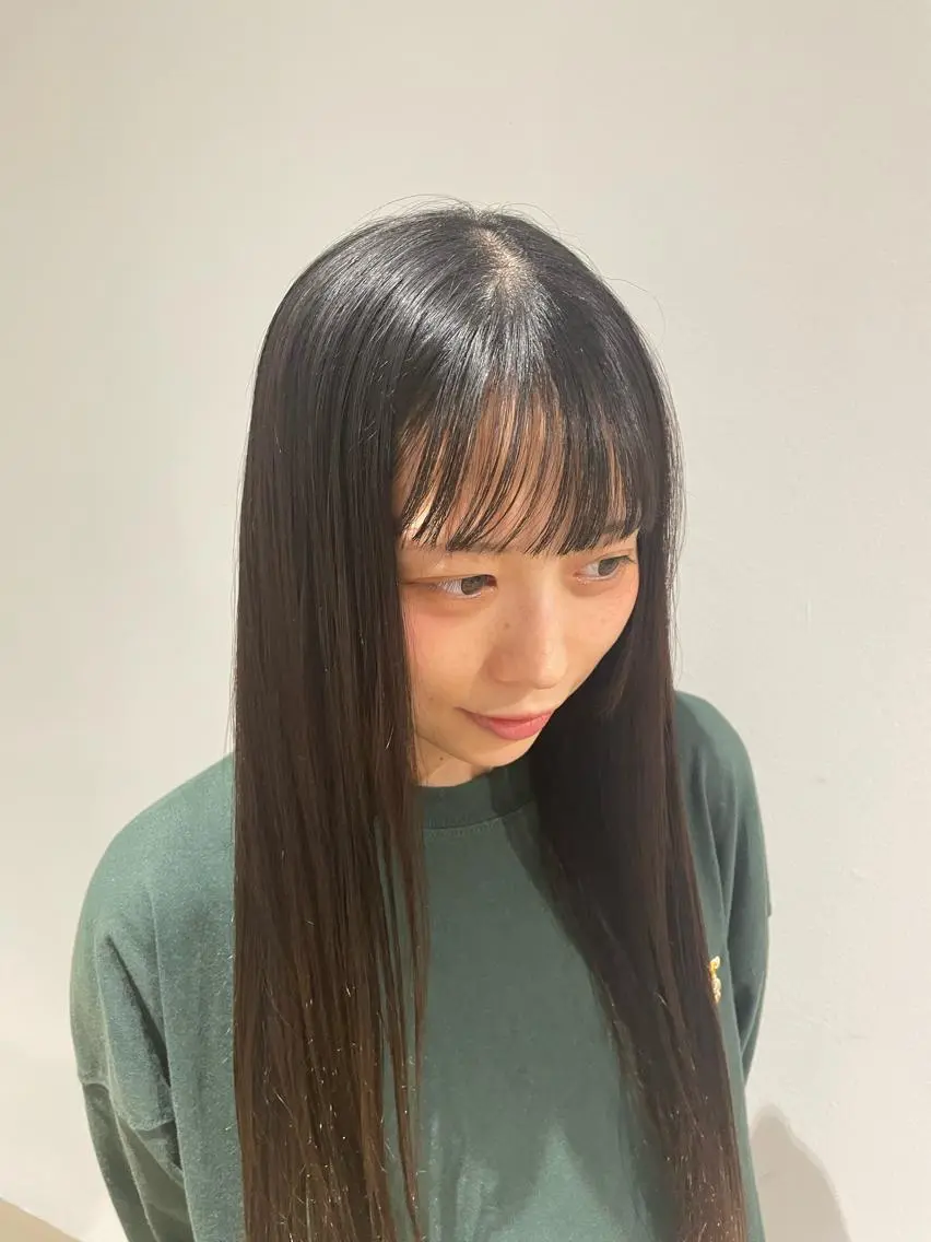 ロング ロング 縮毛矯正 大阪/肥後橋/淀屋橋 ワタナベサキ🪿🤍のヘアスタイル