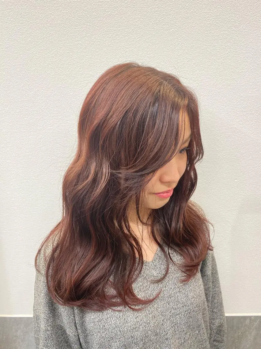 セミロング 🌕透明感カラー @ENTER大名のヘアスタイル