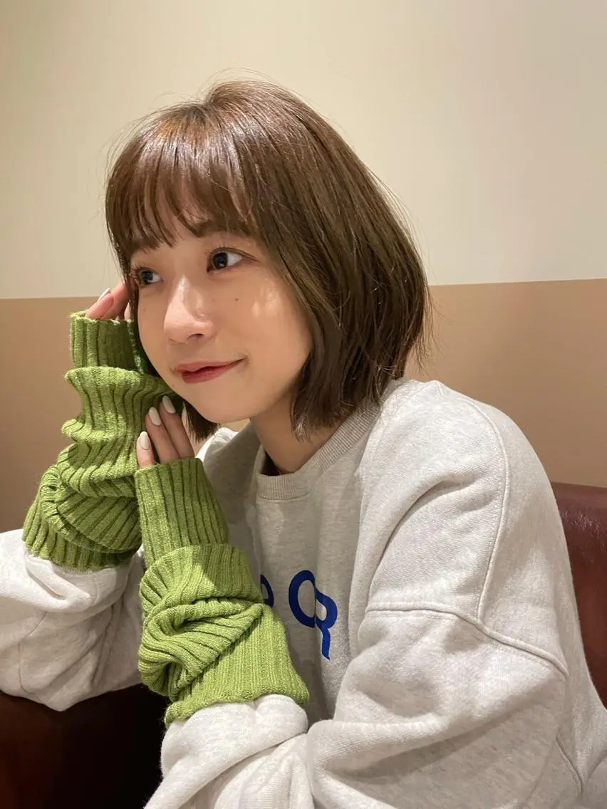 ミディアム カラー 【完全個室】髪質改善 暖色カラー/山崎唯奈のヘアスタイル