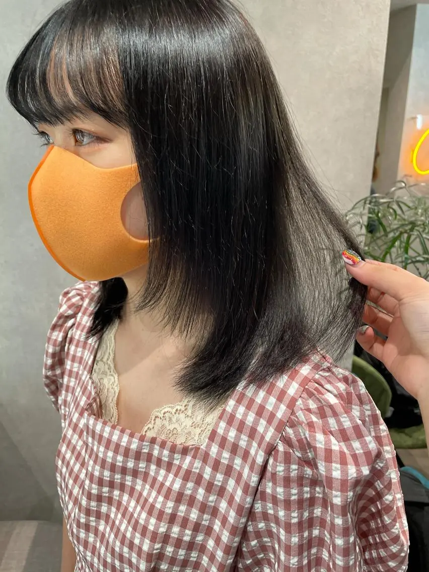 ミディアム カラー 透明感カラー ヘアカラー ナチュラル透明感🌱 小山美樹子のヘアスタイル