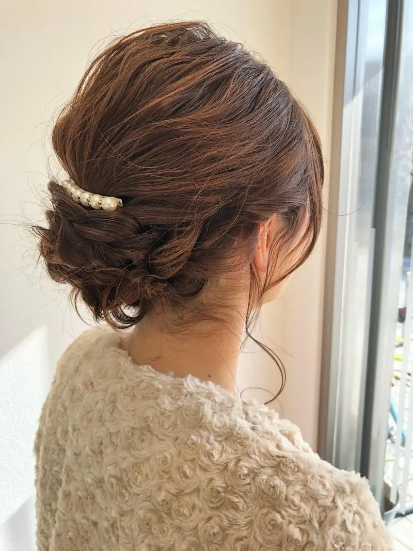 ミディアム ヘアアレンジ 似合わせ レイヤー須川のヘアスタイル