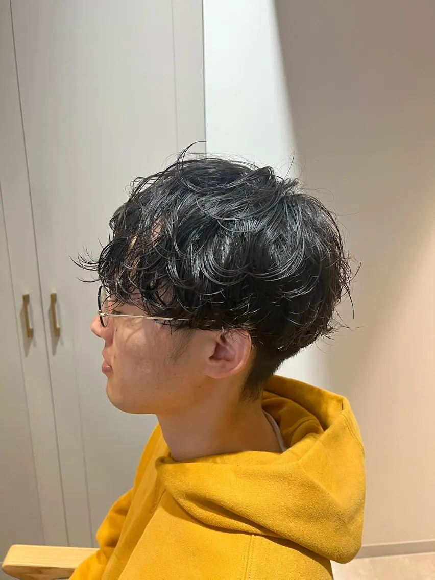 パーマ メンズ カット パーマ ⭕️メンズパーマ⭕️ 山口 裕太郎のヘアスタイル