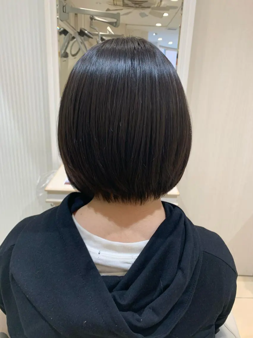 ショート 酸性ストレート 縮毛矯正 トリートメント 藤森 希美のヘアスタイル