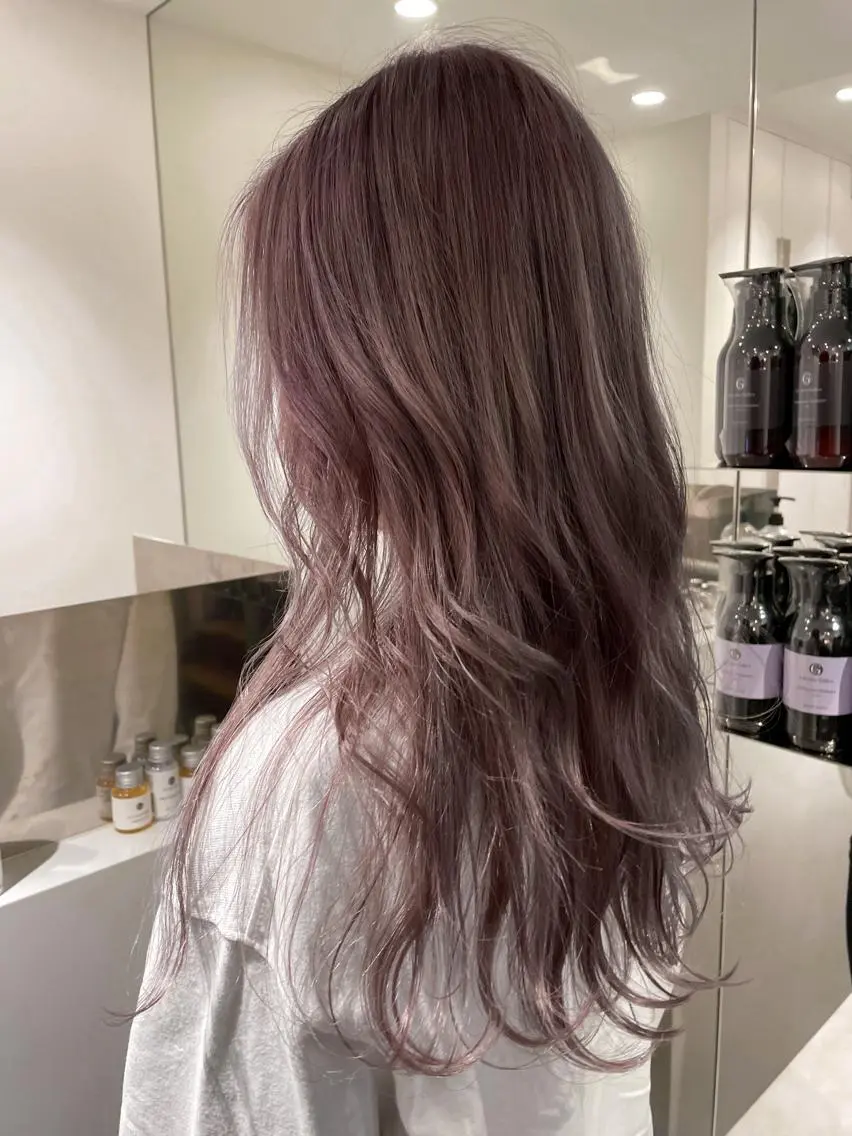 ロング カラー ヘアカラー トリートメント ヘッドスパ ヘアセット 🪞透け感&韓国ヘア 🪞honokaのヘアスタイル