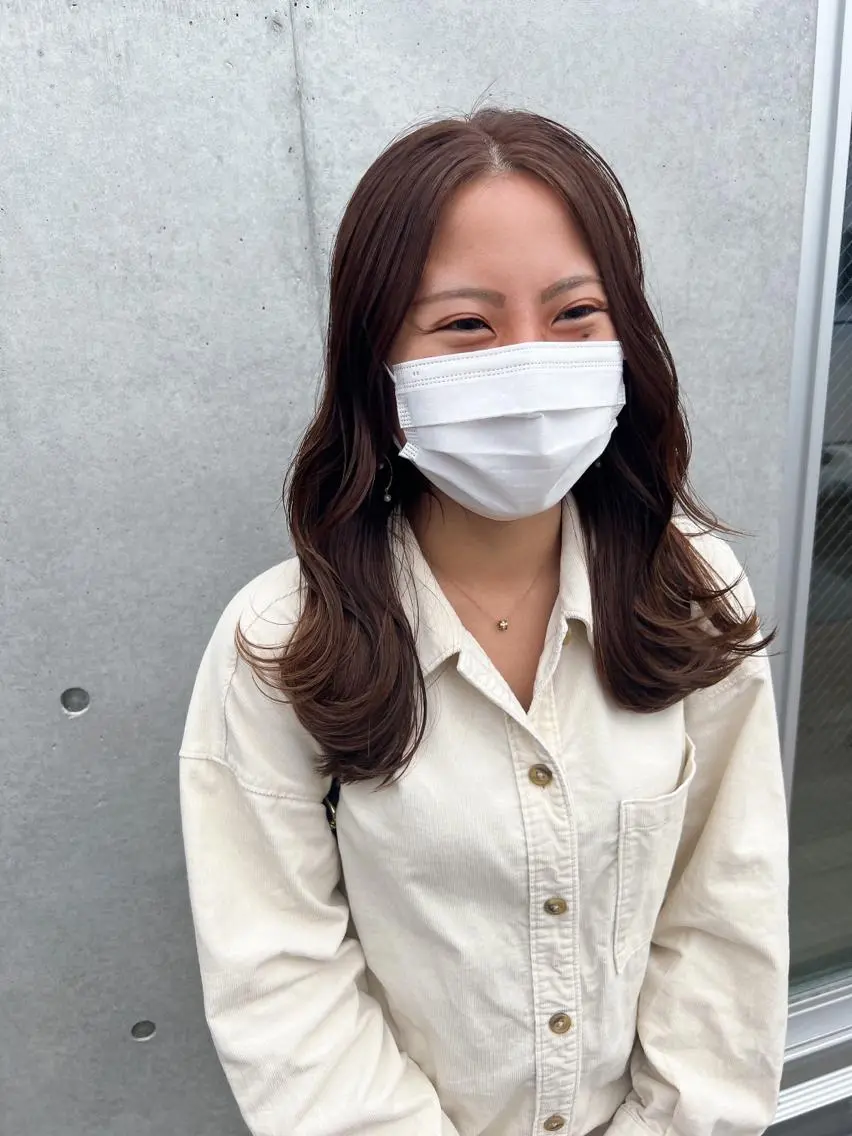 ロング カラー グレージュ オリーブグレージュ オリーブグレー レイヤーカット カット ヘアカラー 誰より丁寧なカット/ 小林輝/レイヤーのヘアスタイル