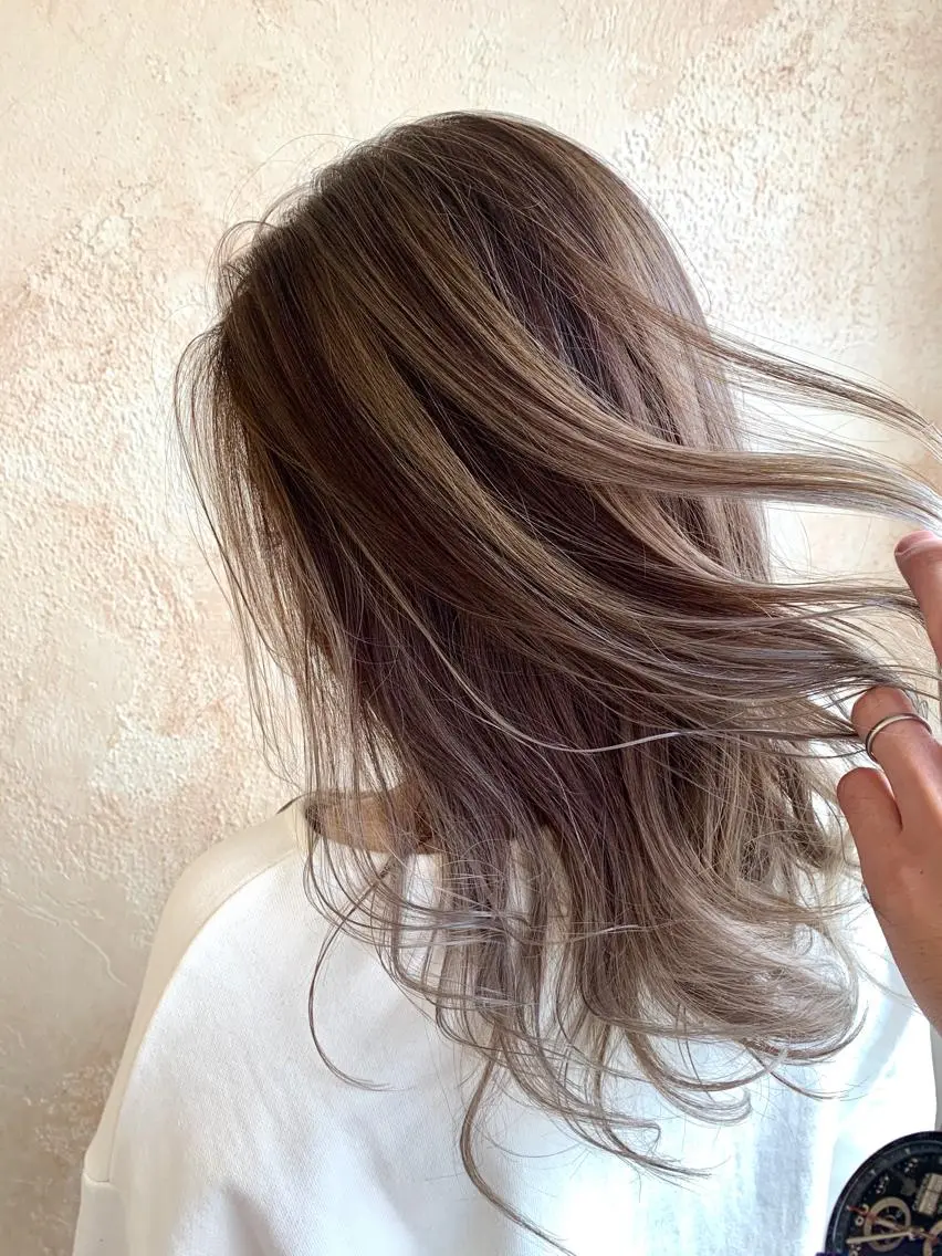 セミロング カラー カット ヘアカラー トリートメント 水戸内原🐜 メンズ郡司裕紀のヘアスタイル