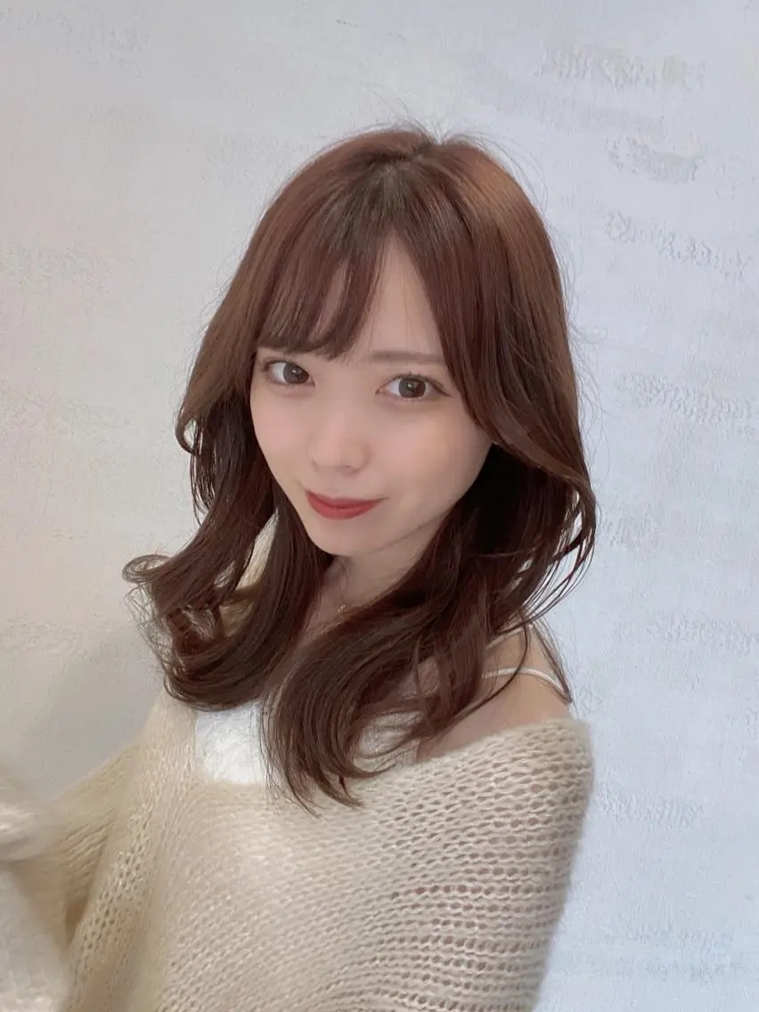 ミディアム くびれヘア ハイライト 髪質改善 レイヤーカット 銀座✨レイヤーカット 顔まわり/坂本亜裟海のヘアスタイル