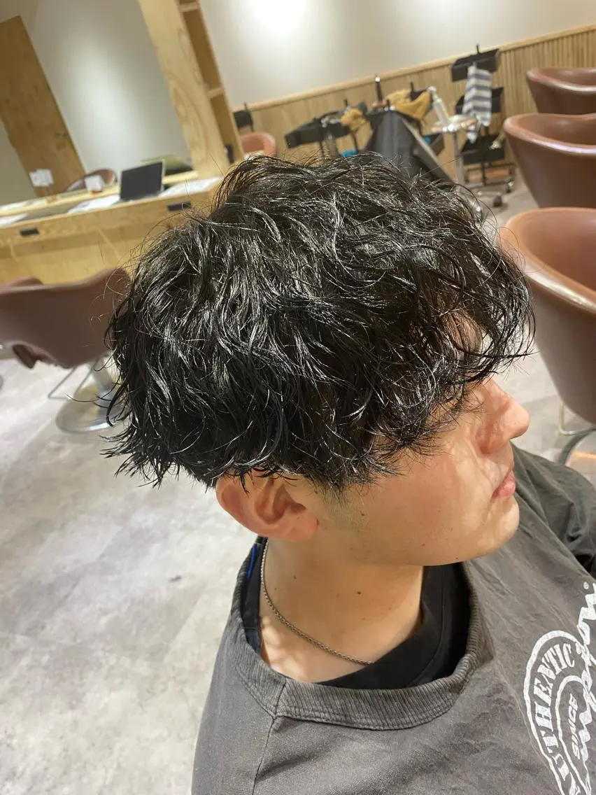 パーマ メンズ カット パーマ トリートメント ヘアセット 再現性No.1ヘア ごーた立川のヘアスタイル