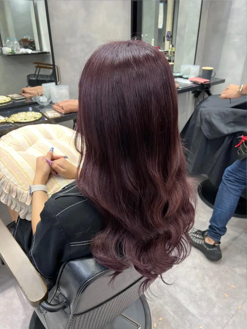 ロング カラー ヘアアレンジ シールエクステ アディクシーカラー アッシュ バレイヤージュ ベージュカラー ar+ ❤︎ maiのヘアスタイル