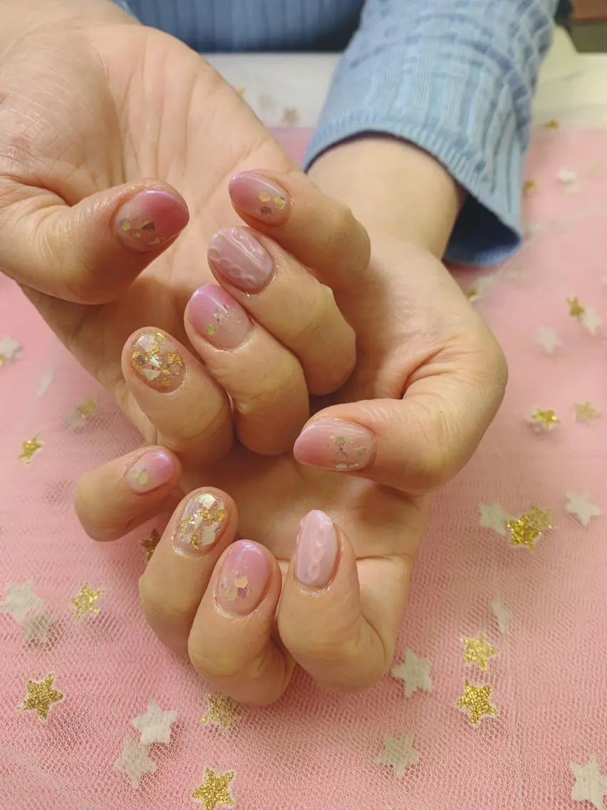 ネイル ハンドネイル 🦋ネイルサロン ブラン🌈ゆりのネイルデザイン