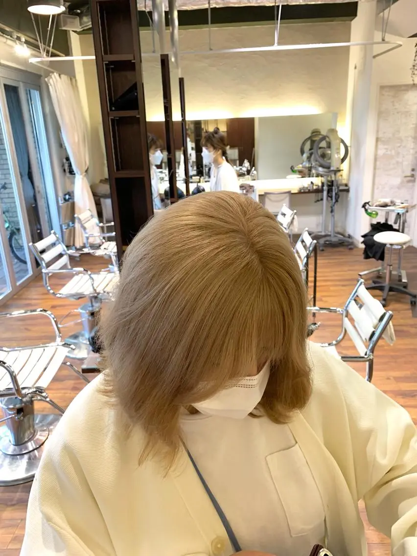ミディアム カラー ヘアカラー トリートメント 吉野 武のヘアスタイル