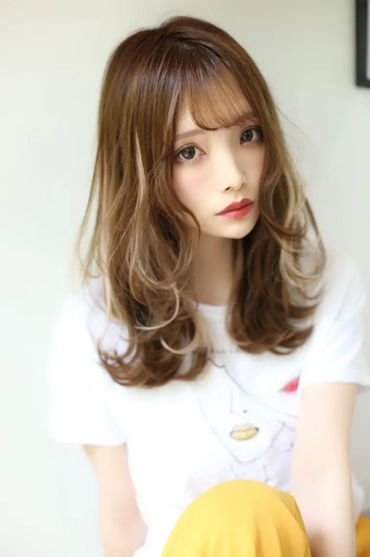 セミロング ヘアアレンジ カラー 💎lino _by _ACNE💎 🧸のヘアスタイル