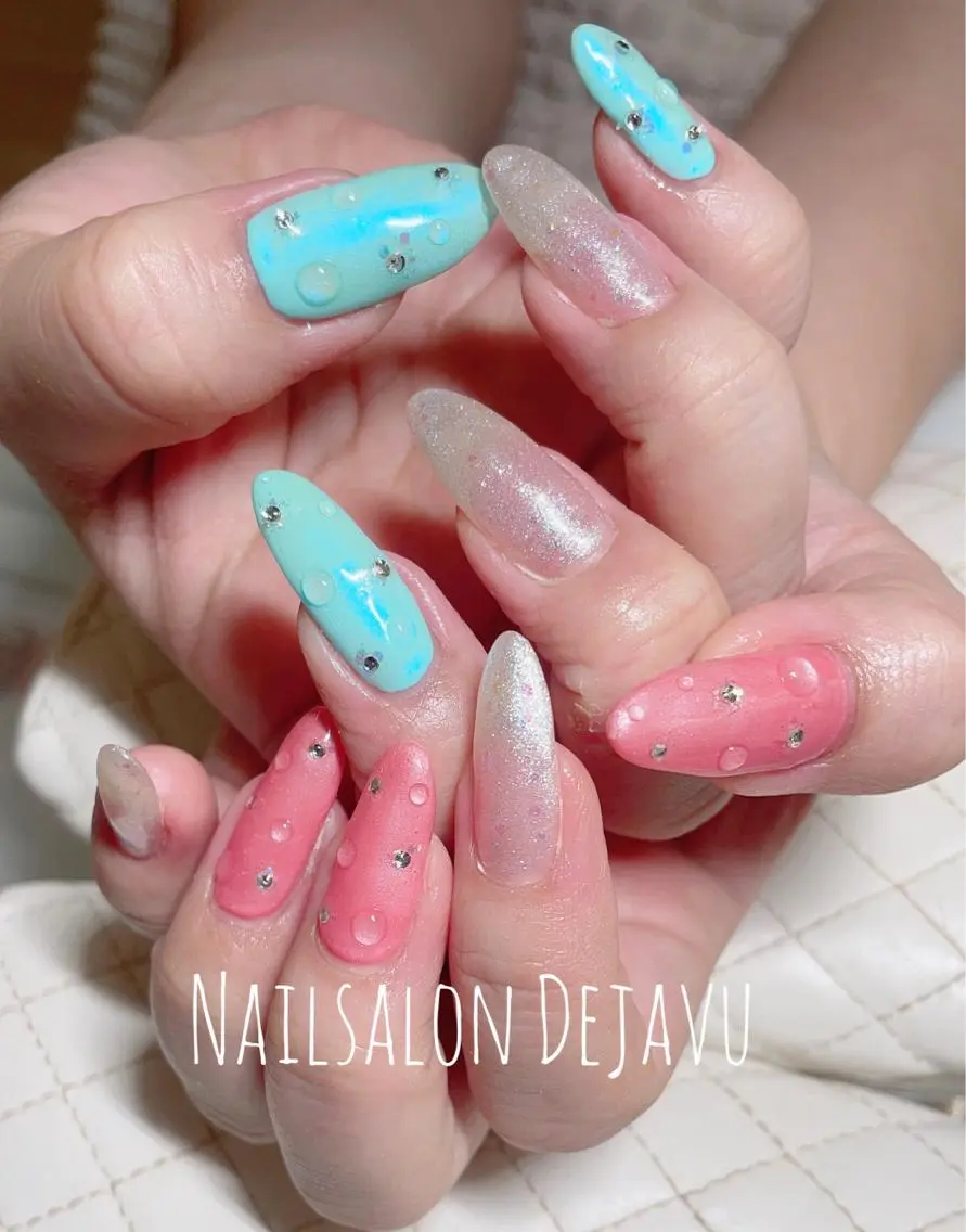 ネイル アートネイル 長さ出し ロングネイル Nail salon Dejavu 🌿のネイルデザイン