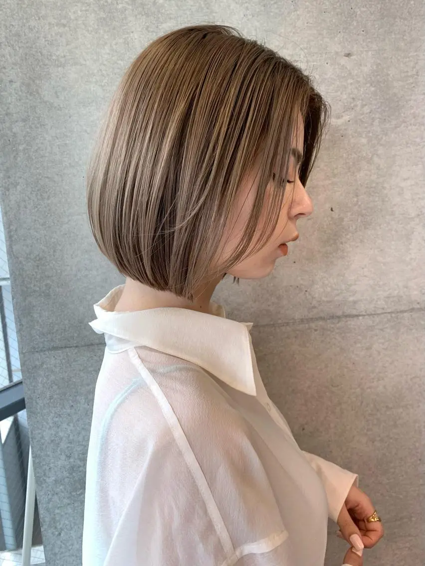 ショート ボブ カット ヘアカラー トリートメント 似合わせヘア✔️ 店長 オオキアキヒロのヘアスタイル