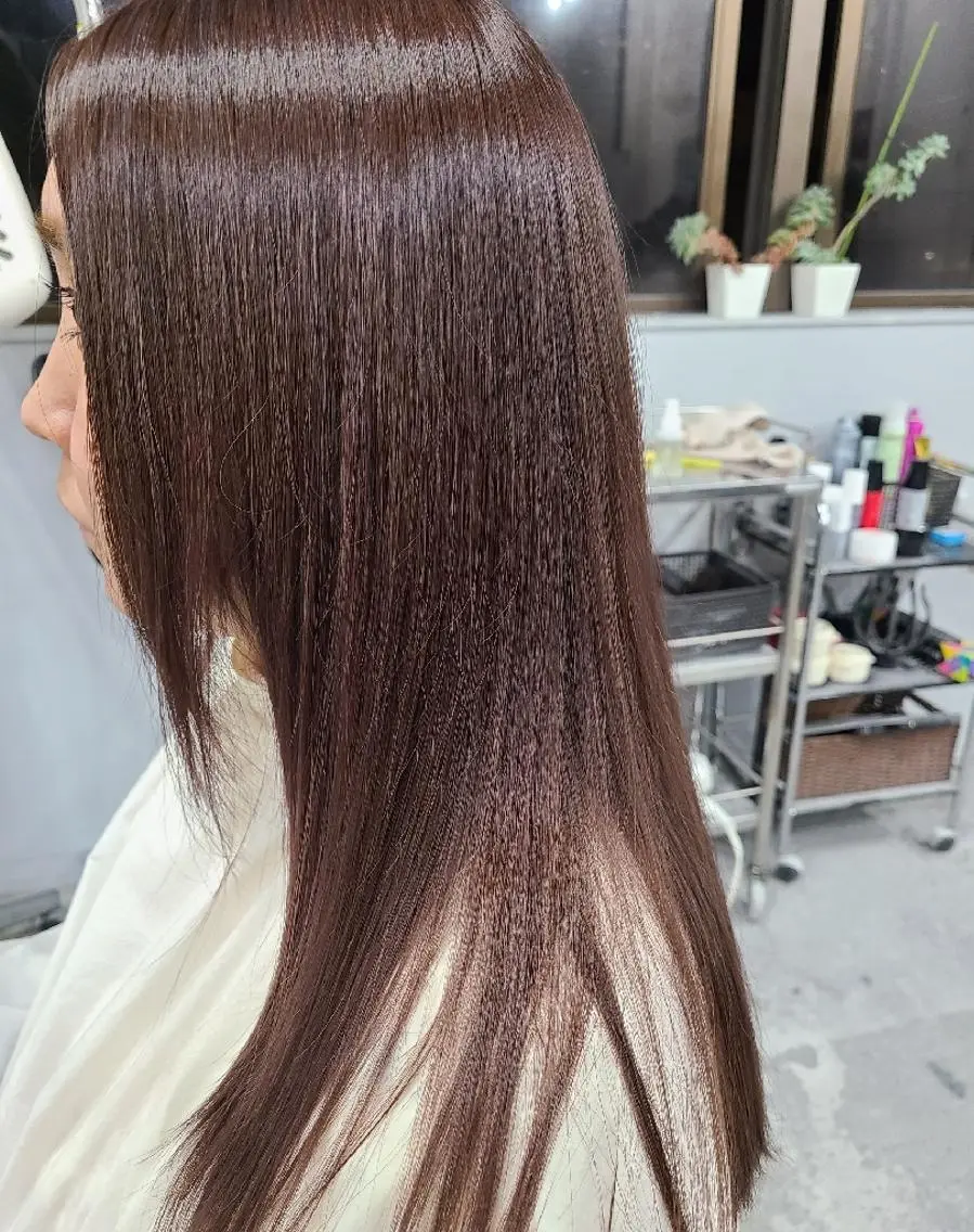 ロング カラー ベージュカラー ピンクカラー ピンクベージュ カット ヘアカラー トリートメント terra✂️川嶋 大輔のヘアスタイル